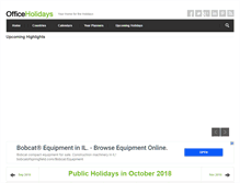 Tablet Screenshot of officeholidays.com